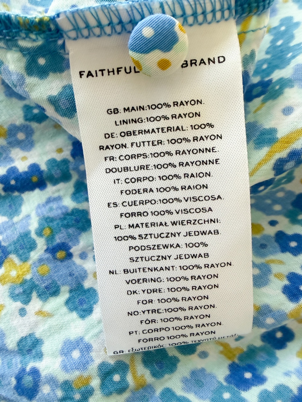 FAITHFULL THE BRAND • Bellavista Midi Dress in Lou Floral Print Blue - Picture 14 of 16